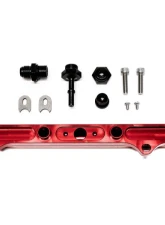 PLM Precision Works Red Fuel Rail Multi Port Honda Civic | Acura RSX | TSX 2002-2015                                     - PW-FR-KS-RED - Image 2