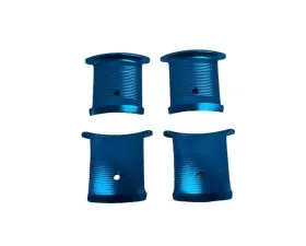PLM Ocean Blue Anodized Precision Works Front Lower Control Arm Bushing Inserts Tesla Model 3 2017-2024