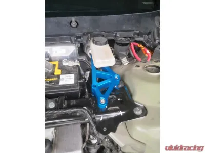 Precision Works Master Cylinder Brace for Tesla Model 3 2017-2024 - Blue Billet Aluminum - PW-MCB-TSLA-M3-BLUE