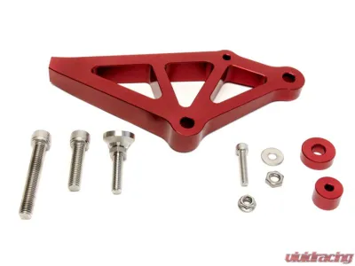 Precision Works Master Cylinder Brace for Tesla Model 3 2017-2024, Red Billet Aluminum - PW-MCB-TSLA-M3-RED