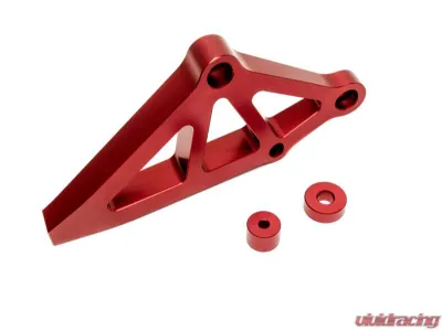 Precision Works Master Cylinder Brace for Tesla Model 3 2017-2024, Red Billet Aluminum - PW-MCB-TSLA-M3-RED