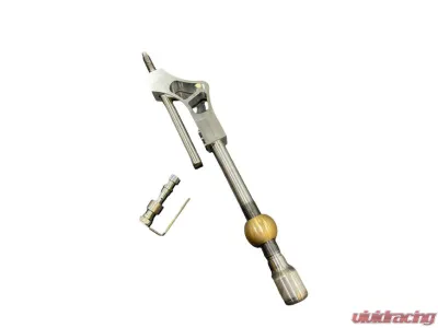 Precision Works Fully Adjustable 100mm Height Dual Bend Stainless Steel Short Shifter for Honda B & D-Series - PW-SHF-B/D-SIL