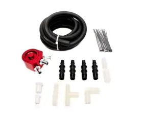 PLM Red Silver Precision Works AOS Air Oil Separator Subaru WRX | STI | Legacy 2002-2014
