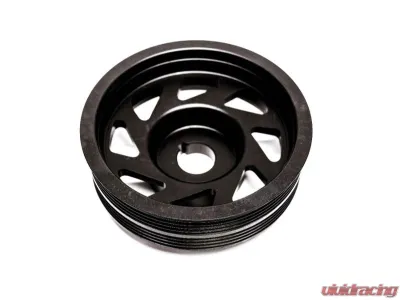 PLM Precision Works Black Engine Crank Pulley Subaru EJ-Series 1994-2021 - PW-SUB-EJ-CP-BLK