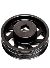 PLM Precision Works Black Engine Crank Pulley Subaru EJ-Series 1994-2021                                     - PW-SUB-EJ-CP-BLK - Image 2