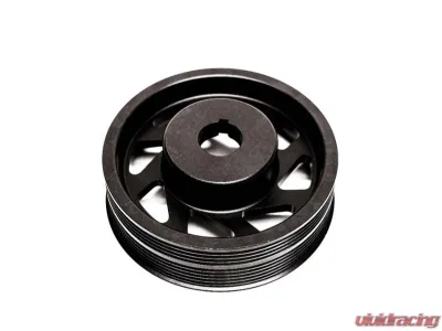 PLM Precision Works Black Engine Crank Pulley Subaru EJ-Series 1994-2021 - PW-SUB-EJ-CP-BLK