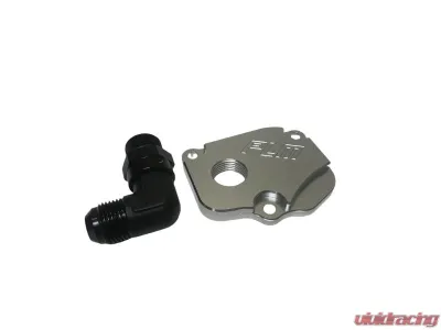 PLM Precision Works Timing Chain Tensioner Cover Plate AN10 90 Degree Swivel Honda K-Series - PW-TCCVR-K-AN-90-V2