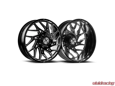XF Dually XF-229 Dually Wheel 24x8.25 8x165.1 -215mm Gloss Black & Milled - 229O248258-215GBM