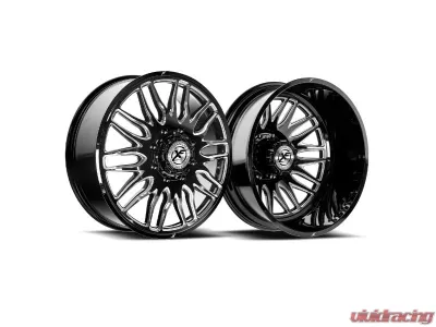 XF Dually XF-240 Dually Wheel 26x8.25 8x210 -232mm Gloss Black & Milled - 240O268262-232GBM