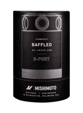 Mishimoto Black 3 Port Compact Baffled Oil Catch Can                                     - MMBCC-CBTHR-BK - Image 5