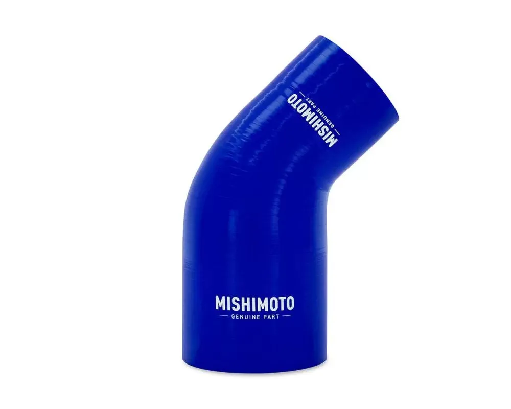 Mishimoto 2.5" to 3.5" Blue 45 Degree Silicone Reducer Coupler - MMCP-R45-2535BL