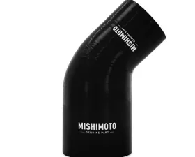 Mishimoto Black 45 Degree Silicone Transition Coupler, 3.00 Inches to 3.50 Inches