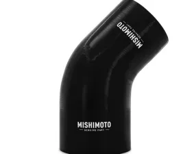Mishimoto Black 45 Degree Silicone Transition Coupler, 3.00 Inches to 4.00 Inches