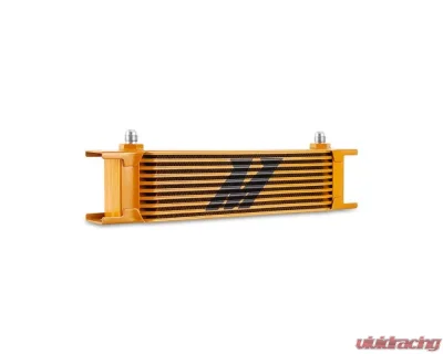 Mishimoto 10-Row -6 AN Gold Universal Oil Cooler - MMOC-10-6GD