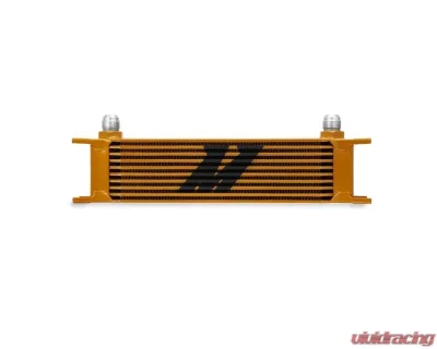 Mishimoto 10-Row Gold Universal Oil Cooler - MMOC-10G