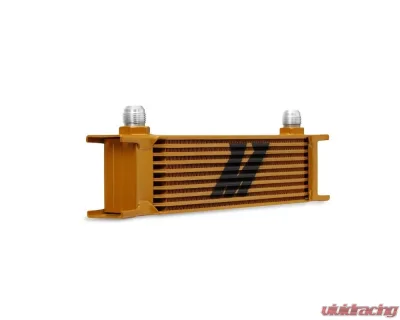 Mishimoto 10-Row Gold Universal Oil Cooler - MMOC-10G