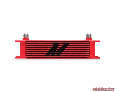 Mishimoto 10-Row Red Universal Oil Cooler - MMOC-10RD