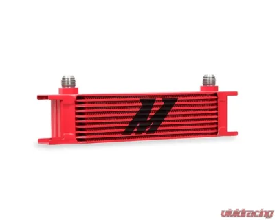 Mishimoto 10-Row Red Universal Oil Cooler - MMOC-10RD