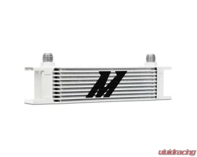 Mishimoto 10-Row White Universal Oil Cooler - MMOC-10WT