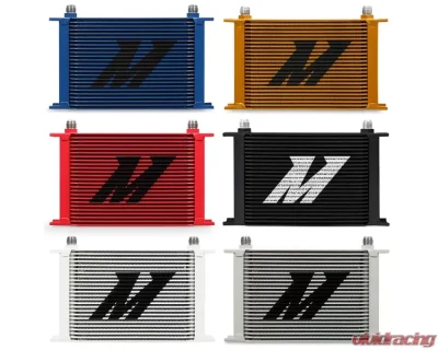 Mishimoto 25-Row White Universal Oil Cooler - MMOC-25WT