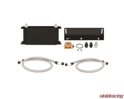 Mishimoto Black Thermostatic Oil Cooler Kit Ford Mustang 1979-1993 - MMOC-MUS-79TBK