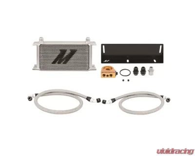 Mishimoto Silver Thermostatic Oil Cooler Kit Ford Mustang 1979-1993 - MMOC-MUS-79T