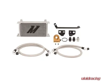 Mishimoto Silver Thermostatic Oil Cooler Kit Ford Mustang EcoBoost 2015-2017 - MMOC-MUS4-15T