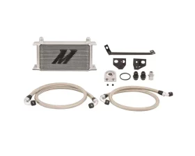 Mishimoto Silver Non-Thermostatic Oil Cooler Kit Ford Mustang EcoBoost 2015-2017