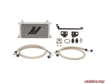 Mishimoto Silver Non-Thermostatic Oil Cooler Kit Ford Mustang EcoBoost 2015-2017 - MMOC-MUS4-15