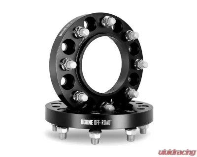 Borne Off-Road 38.1mm M14 8x180 Black Wheel Spacers Chevrolet Silverado 2500 | 3500 2011+ - BNWS-009-381BK