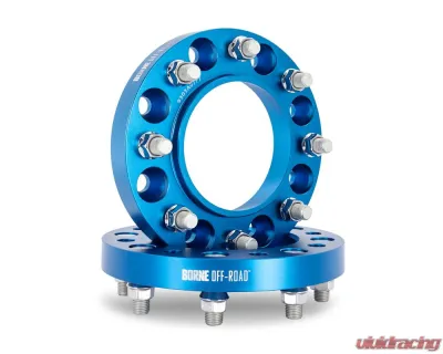 Borne Off-Road 32mm M14 8x165 Blue Wheel Spacers Chevrolet Silverado 2500 | 3500 1999+ - BNWS-008-320BL