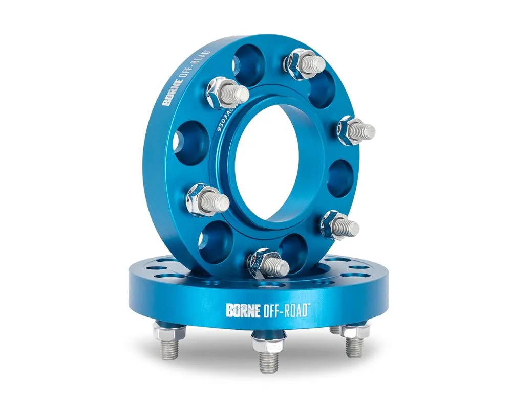Borne Off-Road 25mm M14 5x150 Blue Wheel Spacers Toyota Tundra 2007-2021 - BNWS-010-250BL