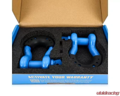 Mishimoto Blue 3/4" Steel D-Ring Shackle Set - 2pc - BNDR-BL