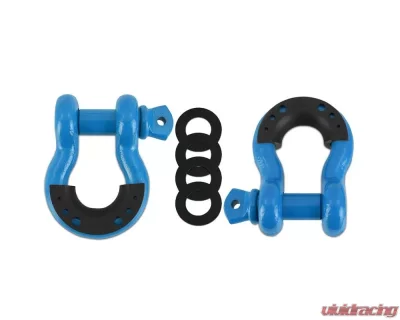 Mishimoto Blue 3/4" Steel D-Ring Shackle Set - 2pc - BNDR-BL