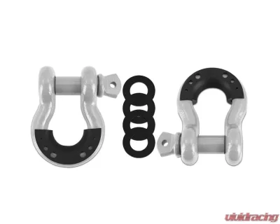 Mishimoto Gray 3/4" Steel D-Ring Shackle Set - 2pc - BNDR-GR