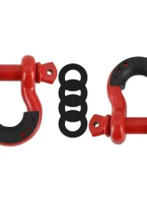 Mishimoto Red 3/4" Steel D-Ring Shackle Set - 2pc                                     - BNDR-RD - Image 5