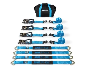 Mishimoto Blue Vehicle Ratchet Tie-Down Kit