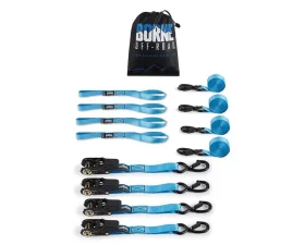 Mishimoto Blue Medium Duty Ratchet Tie-Down Kit 4-Pack