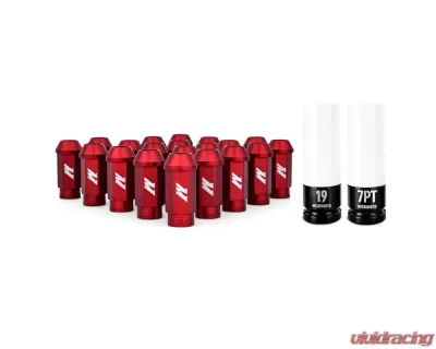 みみ❀　　0118 Mishimoto Red M12x1.25 Aluminum Locking Lug Nuts Set - 20pc