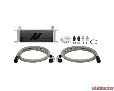 Mishimoto Universal Silver Non-Thermostatic 13-Row Oil Cooler Kit - MMOC-U13SL