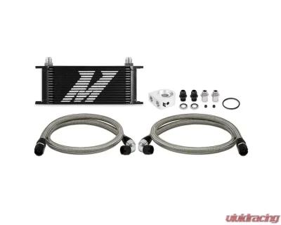 Mishimoto Universal Black Non-Thermostatic 16-Row Oil Cooler Kit - MMOC-U16BK