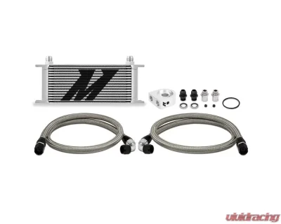 Mishimoto Universal Silver Non-Thermostatic 16-Row Oil Cooler Kit - MMOC-U16SL