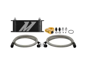 Mishimoto Universal Black Thermostatic 16-Row Oil Cooler Kit