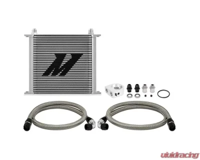 Mishimoto Universal Silver Non-Thermostatic 34-Row Oil Cooler Kit - MMOC-U34SL