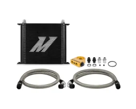 Mishimoto Universal Black Thermostatic 34-Row Oil Cooler Kit