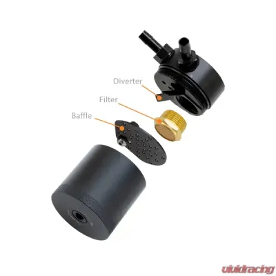 Mishimoto Baffled Oil Catch Can Kit CCV Side - MMBCC-SUP-20CBE
