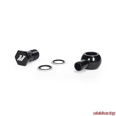 Mishimoto Banjo Fitting w/ Bolt M20 x 5/8 Straight Black - MMBB-STBK