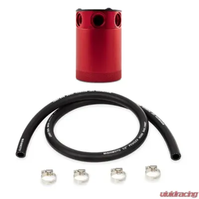 Mishimoto Assembled 3-Port Catch Can w/ Hose - MMBCC-CBTHR-RDH