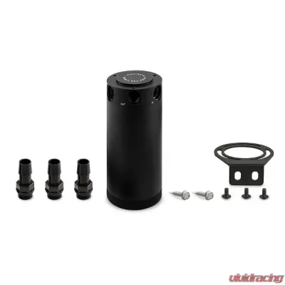 Mishimoto 3 Port XL Compact Baffled Oil Catch Can - MMBCC-CBTHR-XLBK