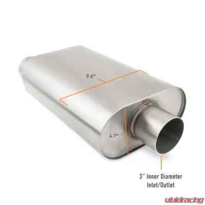 Mishimoto 3" Stainless-Steel Exhaust Muffler - MMEXH-MF-3COBR
